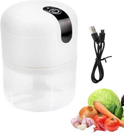 TNSLAND Zwiebel Zerkleinerer Elektrisch 250ml, USB-Zwiebelschneider, Knoblauch Zerkleinerer Küche, Zwiebelhacker für Fleisch, Zwiebeln, Knoblauch, Ingwer