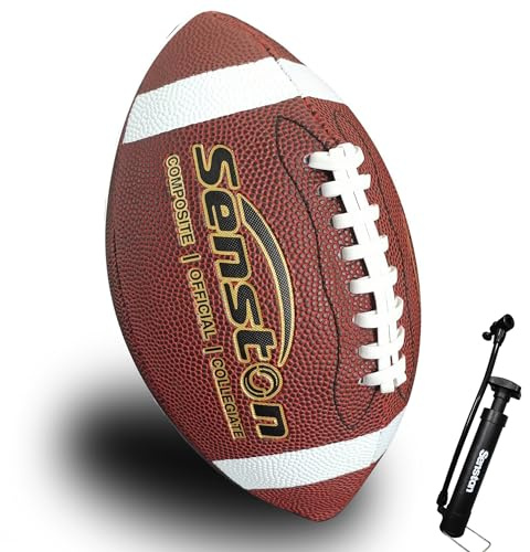 Senston American Football Size 9 Unisex-Youth Strapazierfähiges Komposit-Leder Sanfte Berührung Football Ball