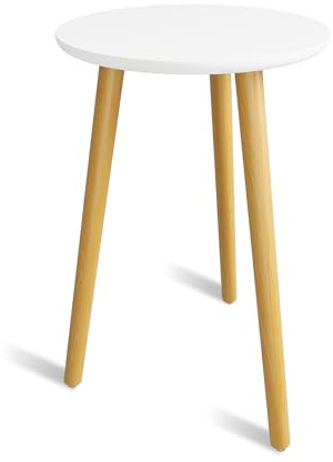 Bamworld Blumenständer Hoch – Moderner Beistelltisch & Pflanzenständer aus Holz, Rundes Design für Wohnzimmer & Balkon Deko