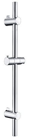 Grünblatt Brausestange Round, Brausestange, variable Bohrlöcher zur Befestigung, chrom (100 cm)