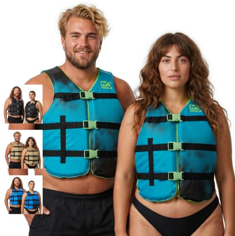 MESLE Schwimmweste Erwachsene Sportsman, Universal 50N Schwimmhilfe für Herren & Damen, Paddelweste für Boot, Auftriebsweste & Prallschutzweste für Sup, Kanu, Wakeboard