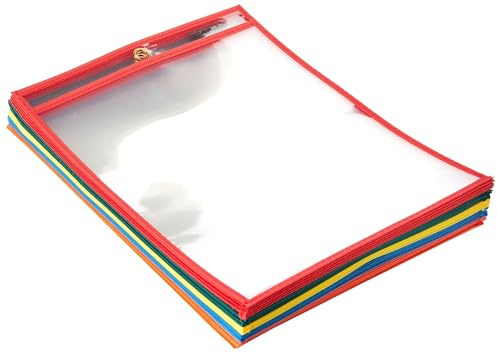Amazon Basics Whiteboard-Auftragstaschen, robust, Metall Textil Polyester Kupfer Polyvinylchlorid (PVC) Stoff 25 Stück, Mehrfarbig, 21,6 x 28 cm