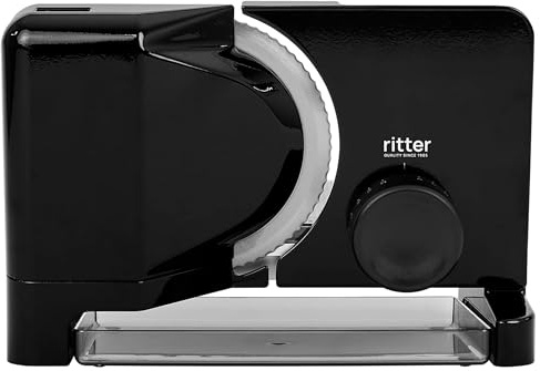 ritter E 16 Elektrischer Allesschneider & Brotschneidemaschine aus Metall mit ECO-Motor, Made in Germany, Schwarz