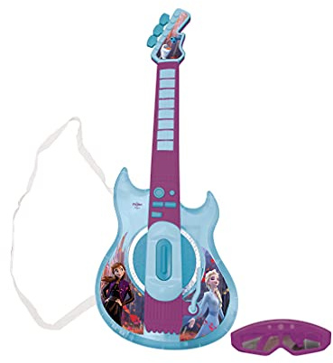 Lexibook, Die Eiskönigin, elektronische Gitarre, K260FZ | Mikrofon und Brille inklusive, 2 Spielmodi, Demo-Songs, MP3-Eingang, Lichteffekte