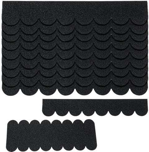 53stk Dachpappe für Vogelhaus Wasserdicht Dachschindeln Selbstklebend Mini Dachschindeln für Nistkastendach Nistkasten Kaninchenstall Hundehütte Briefkastendächer (Schwarz)