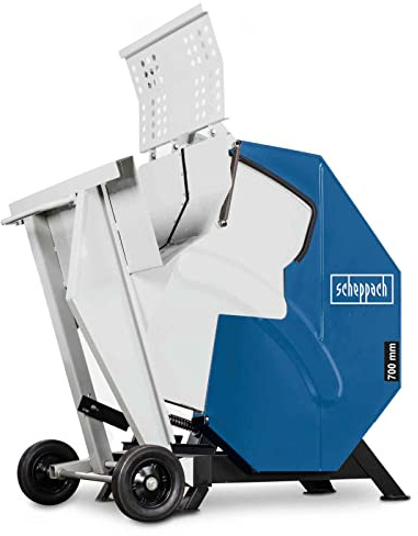 Scheppach Wippkreissäge HS730 | 400V 4500W | 700mm HW-Sägeblatt | Schnittlänge 250-1000mm | Schnitt-Ø 30-240mm | mit Sicherheits Schutzklappe | inkl. Fahrvorrichtung | Wippsäge Brennholzsäge