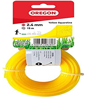 Oregon 69-412-Y Rasentrimmerfaden / Draht für Rasentrimmer und Freischneider, 2,4 mm x 15 m, Gelb