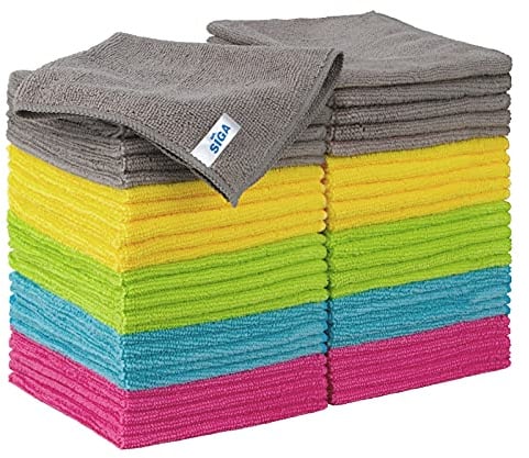 MR.SIGA Mikrofaser-Reinigungstücher, Allzweck-Reinigungstücher, 50er-Pack, Größe: 30 x 30 cm