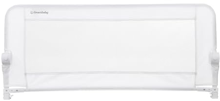 Dreambaby G7742 Bettgitter Maggie – für Einbaubetten und Flachbetten – 110 cm breit und 50 cm hoch, Weiß