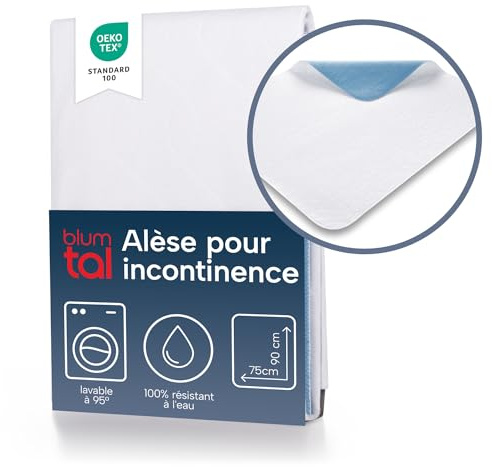 Blumtal® Inkontinenzunterlage waschbar 75x90 cm - Betteinlage für Babys - OEKO-TEX zertifizierte Inkontinenz Bettunterlage für Babys - Bettunterlage wasserdicht - Inkontinenzauflage 75x90 cm - 1er Set