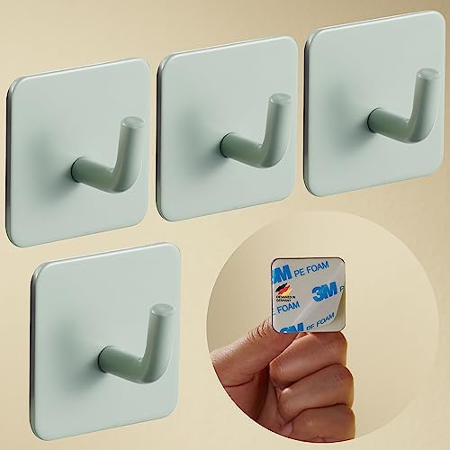 DEKAZIA® 4 Kleiderhaken Kinder grün – Garderobenhaken Kindergarderobe Wandhaken Kinderzimmer – Klebehaken selbstklebend Haken Garderobe Kinderhaken Wand