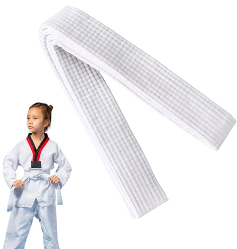 Roinaid Judo Gürtel,Karate Gürtel,Extra Dicker Stoff Judogürtel,Professional Taekwondo Belts,280cm Kampfsportgürtel,Karate-Jiu-Jitsu-Gürtel,Geeignet für Kinder und Erwachsene (Weiß)