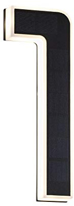 Paulmann 79842 LED Solar Hausnummer 1 IP44 Warmweiß Akku wechselbar incl. 1 x 0,2 Watt Solarleuchte, Solarlampe Kunststoff Solarlicht 3000 K, Schwarz
