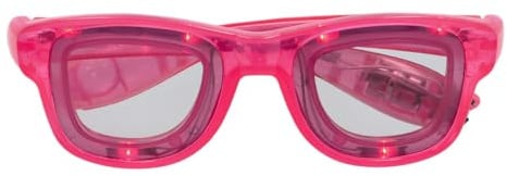 Boland - LED Partybrille Blink mit Licht, Brille inkl. Batterien für Festival, Karneval oder Mottoparty