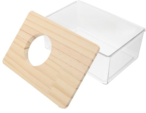 SHINEOFI Hamster Badezimmer Badewanne aus Pet mit Transparentem Design für Kleinen Nager Pflegeleicht und Sicher für Hamsterkäfig und Kleintierlebensraum