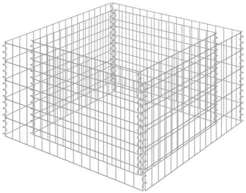 vidaXL Gabione Hochbeet 90x90x50cm Steinkorb Drahtkorb Blumentopf Pflanzkübel
