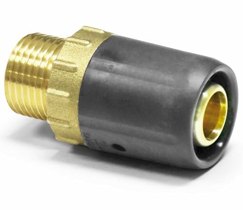 Pipetec Steckfitting Übergang mit Außengewinde 16 x 2mm - 1/2 Zoll für Aluverbundrohr DVGW, Mehrschichtverbundrohr Stecksystem Fitting Verbinder Verbindungsstück Übergangsstück Übergangsnippel
