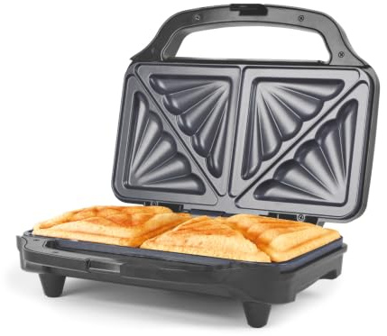 Salter Deep Fill Sandwich-Toaster, 900 W, 2 Sandwiches | Automatische Temperaturregelung, Cool-Touch-Griff, kompaktes Tischgerät, für süße/herzhafte Füllungen, leicht zu reinigen