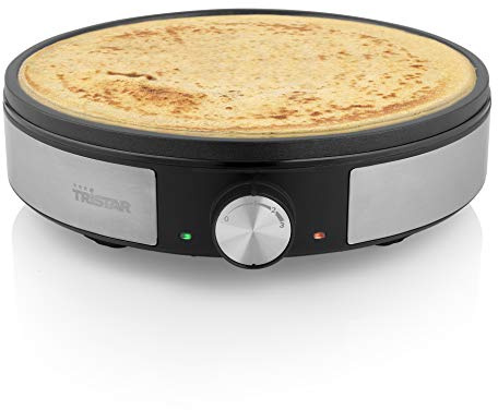 Tristar BP-2638 Crêpe-Maker - Durchmesser 30 cm - Inklusive Zubehör - Thermostat - Edelstahl - schwarz