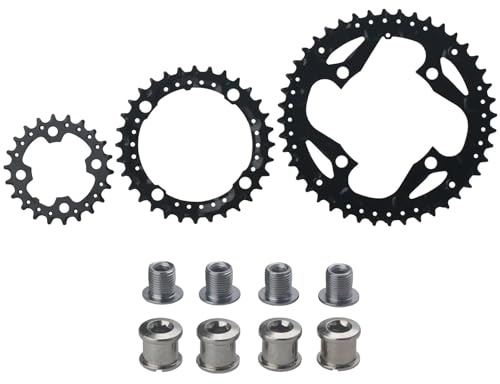 SHYSBV 64/104mm BCD Round Bike Kettenblatt, MTB Kettenblatt 3 * 9S 22T 32T 44T, Fahrrad Kettenblätter, Langlebig Mountainbike Kettenblätter, Faltrad Kettenblatt, für Rennräder, Mountainbikes, MTB Bike