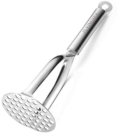 FLYINGSEA Kartoffelstampfer,Professioneller Kartoffelstampfer Edelstahl,für Kartoffeln, Möhren & Gemüse,Ideal für Home-Cooking.