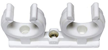 10 Stück Rohrclipse Rohrclips Rohrschelle doppelt (16-18 mm)