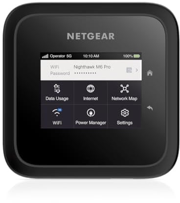 NETGEAR Nighthawk M6 Pro (MR6450) 5G WiFi 6E Mobiler Router Schwarz