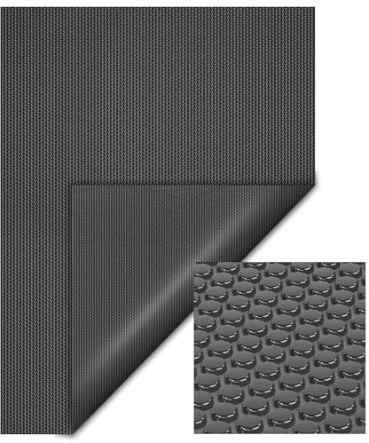 Wiltec Pool Solarfolie 4 x 6 m, schwarz, Poolheizung aus 400 µ starkem PE Film, Poolabdeckung Poolplane Solarplane rechteckig
