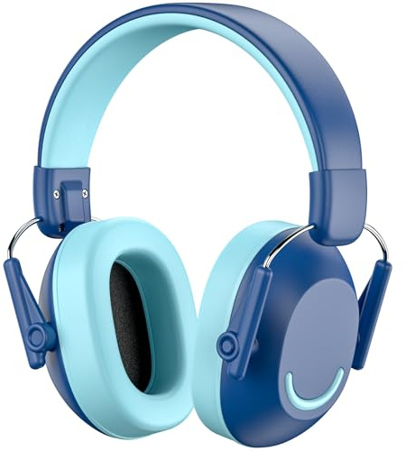 Link Dream Gehörschutz Kinder, Lärmschutz Kopfhörer Kinder SNR 30dB für von 3-16 Jahren, Kapselgehörschutz Ohrenschützer mit Ohrenschützer Verstellbare für Autismus, Reisen, Lernen, Blau