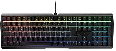 CHERRY MX Board 3.0 S, Mechanische Gaming-Tastatur mit Kabel, Deutsches Layout (QWERTZ), Aluminium-Gehäuse, RGB-Beleuchtung, MX Silent RED Switches, Schwarz