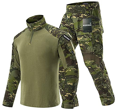 Airsoft Paintball Tarnanzug Tactical Shirt und Airsoft Hose Jagdbekleidung Herren Taktische Schießen BDU Softair Uniform Set