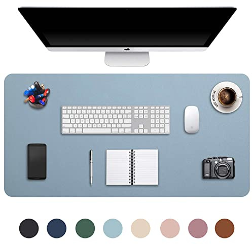 DOBAOJIA Große Schreibtischunterlage 90 X 43cm, Schreibtischmatte, Desk Pad | Schreibtischschutz XXXL, Schreibblock, für Laptop/Tastatur/Maus, PU Leder Wasserdicht + Wildleder Rutschfest