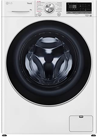 LG F4WV708P1E Waschmaschine (8 kg, Energieklasse A, 1.400 U/Min.) mit AI DD, TurboWash 360°, Touchdisplay, reversive Trommel, Nachladefunktion, Weiß