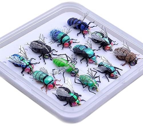 Fly Fishing Flies kit with Fly Box/Nymphs/Dry Fly,Wet Fly/Streamers/Realistic Flies