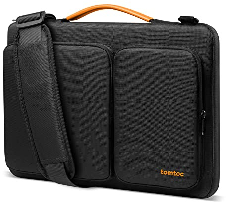 tomtoc 360° Laptoptasche 14 Zoll für MacBook Pro M5/M4/M3/M2/M1 Pro/Max | Kompatibel mit MacBook Pro 14 Zoll,13,5-14 Zoll Wasserabweisende Notebooktasche für Ladegerät, Maus & Zubehör