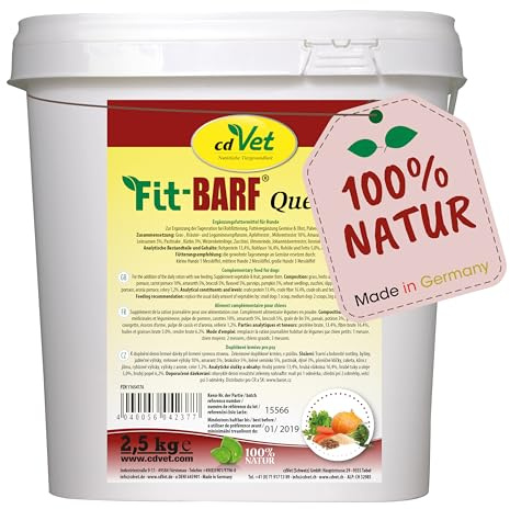 Fit-BARF QuerBeet für Hunde 2,5kg - Ergänzungsfutter Gemüse-Obst-Pulver für gesunde Rohfütterung