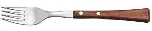 Arcos Tafelgabel Edelstahl 18/10 - Holzgriff, 100 mm - Perfekt für Esszimmer - Serie Manchega