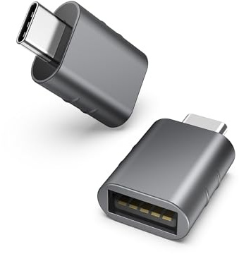 Syntech USB-C auf USB Adapter (2 Stück), Type-C auf USB 3.0 Female Handy-OTG-Adapter, Thunderbolt 4/3 auf USB3.0 Kompatibel mit iPhone 17 17e 16 Pro Max MacBook Neo Pro Air iPad Mac mini iMac Surface
