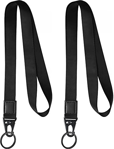 Vicloon Umhängeband Schlüsselband, 2 Stück Schlüsselband Lanyard | Neck Lanyard strip mit und echtem Leder, mit Metall Ring, für Schlüssel, ID Badge Card Holder, Brieftaschen und Ausweishalter
