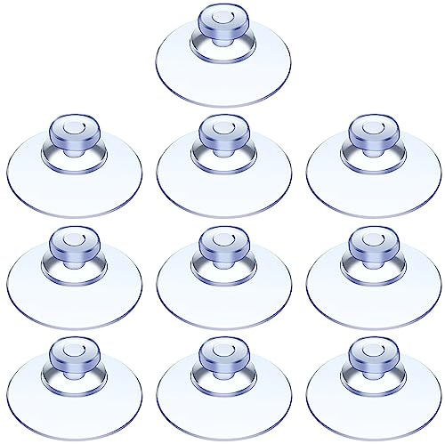 10 Stück Saugnapf,Saugnäpfe,Saugnäpfe für Fenster,Saugknöpfe,Saugnapf ohne Haken,für Fenster,Fliesen,Autoschmuck,Glasplatten,Küche,Badezimmer,Durchsichtig (20mm)
