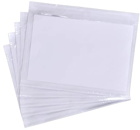 Pakomat Lieferscheintaschen Dokumenttaschen DIN C5 für A5 transparent selbstklebend (100)