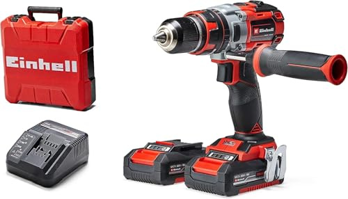 Einhell Professional Akkuschrauber TP-CD 18 Li-i BL Kit Power X-Change (18 V, Schlagfunktion, Brushless, 60 Nm, 2 Gang, LED Licht, Koffer, inkl. 2x 2,0 Ah Akku + Ladegerät)