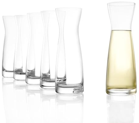 Stölzle Lausitz Karaffe Universal M 250 ml 6er-Set – Ideal für Wasser, Saft, Milch & Spirituosen – Hochwertige Spirituosenkaraffe aus bleifreiem Kristallglas – Spülmaschinengeeignet & Made in Germany