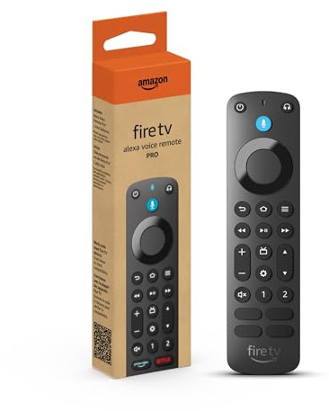 Alexa-Sprachfernbedienung Pro von Amazon für Fire TV, mit Remote Finder, TV-Steuerungstasten und Tasten mit Hintergrundbeleuchtung (kompatibles Fire TV-Gerät erforderlich)
