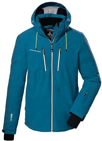killtec Herren Skijacke/Funktionsjacke mit abzippbarer Kapuze und Schneefang KSW 44 MN SKI JCKT, mittelblau, L, 38698-000