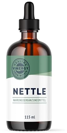 Vimergy Brennnessel, für 57 Einnahmen – Bio Brennnessel Nahrungsergänzung – Flüssige Brennnesseltinktur auf Glycerinbasis – Ohne Zucker oder Bindemittel – Gentechnik- und Glutenfrei (115 ml)