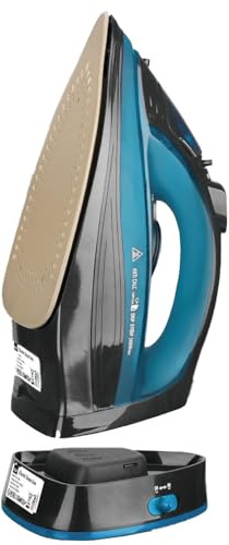 Bügeleisen, Dampfbügeleisen Kabelloses Dampf Bügeleisen mit Keramiksohle Dampfbügeleisen mit Variabler Dampffunktion, Selbstreinigungs, Sprühwasserfunktion, Antikalk, Tropfstopp, 2400W
