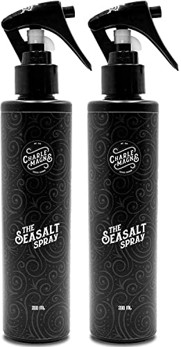 Charlemagne Sea Salt Spray - 2x 200 ml, Starker Halt, Mediterranean Breeze | Lässige Beach Waves & Hitzeschutz mit Mehr Volumen & Textur für Männer - Made in Germany