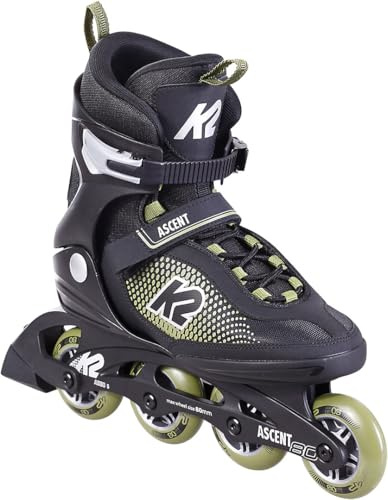 K2 Skates Herren Inline Skates Ascent 80 M, Black - Olive, 30F0760