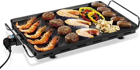 Princess Table Chef XXL – 4 mm dicke Teppanyaki-Grillplatte, 60 x 36 cm, 4-6 Personen 2500 Watt, 102325, Schwarz, 01.102325.01.005